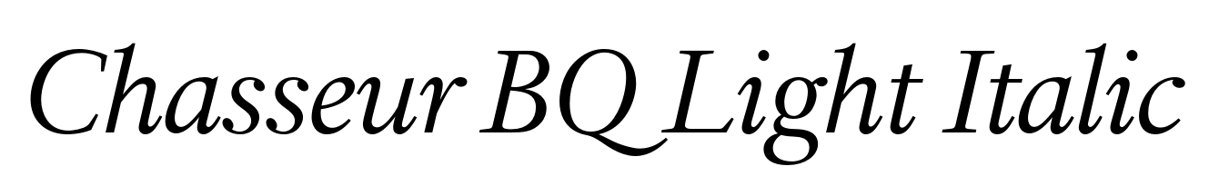Chasseur BQ Light Italic